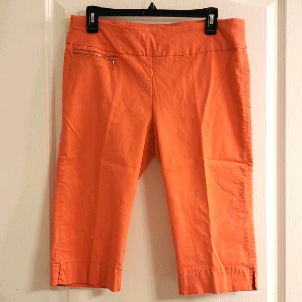 New Directions Orange Capris Pants 10
